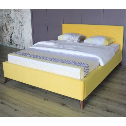 Мягкая кровать Monika 1600 с матрасом АСТРА