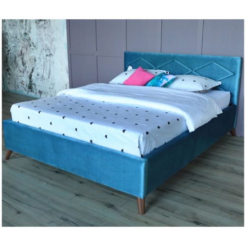Мягкая кровать Monika 1600 с матрасом PROMO B COCOS